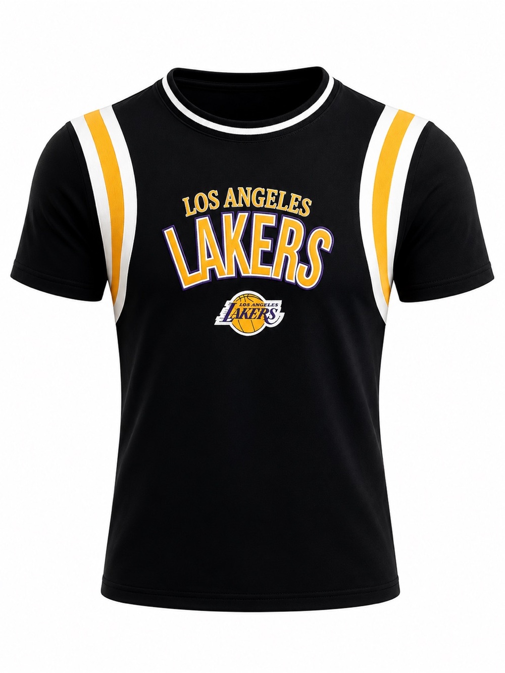 FISLL Los Angeles Lakers Graphic Tee Black XL NBA Shirt XL (Runs small)